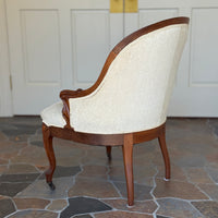 Antique Tufted Back Slipper Chair