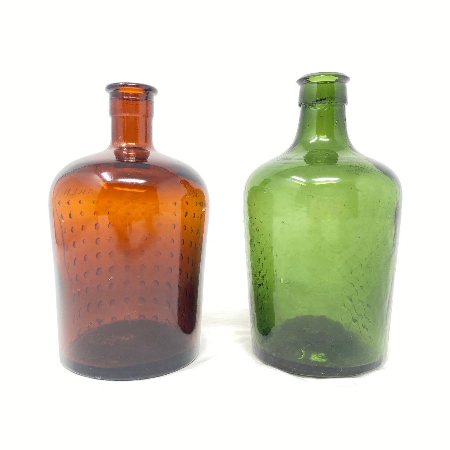 Pair of Antique Glass Lysol Bottles