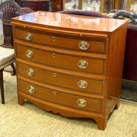 Hickory Manufacturing Yew Banded Bow Front Chest