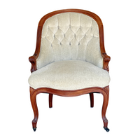 Antique Tufted Back Slipper Chair