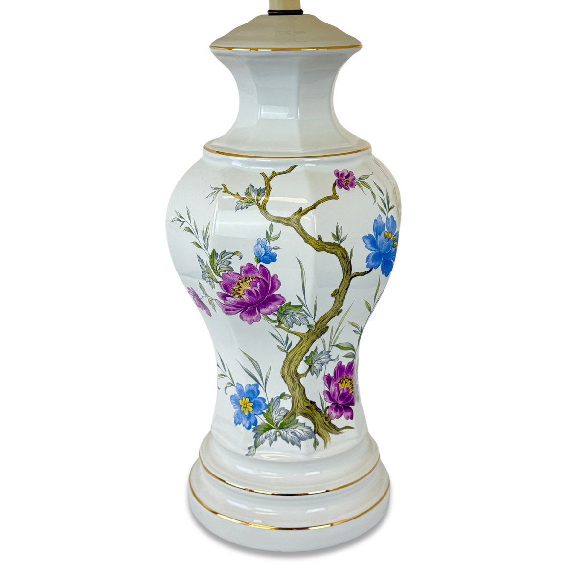 Royal Haeger "Flowers on Branch" Vase Lamp, ca. 1960