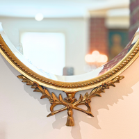 Gilt Neo Classical Beveled Wall Mirror 25x47