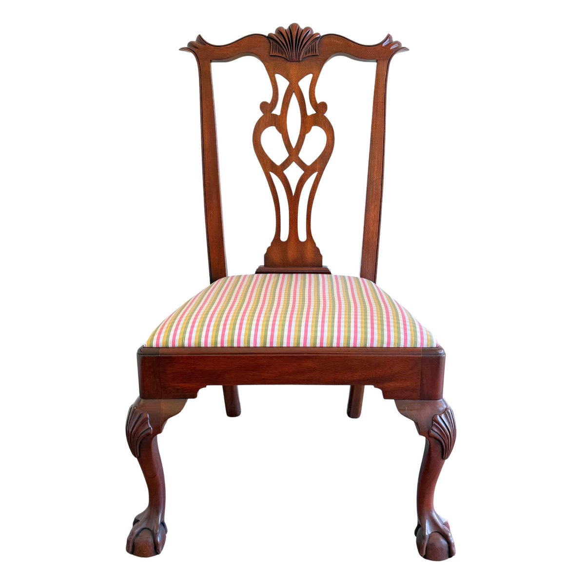 Henkel Harris 1992 #1125/112A Mahogany Claw Foot Dining Chairs (8)