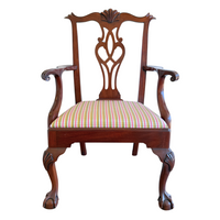 Henkel Harris 1992 #1125/112A Mahogany Claw Foot Dining Chairs (8)