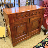 Antique Solid Black Walnut Server Buffet