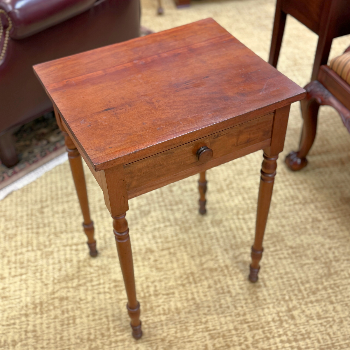 Early 19th C. Walnut Work Table / Stand