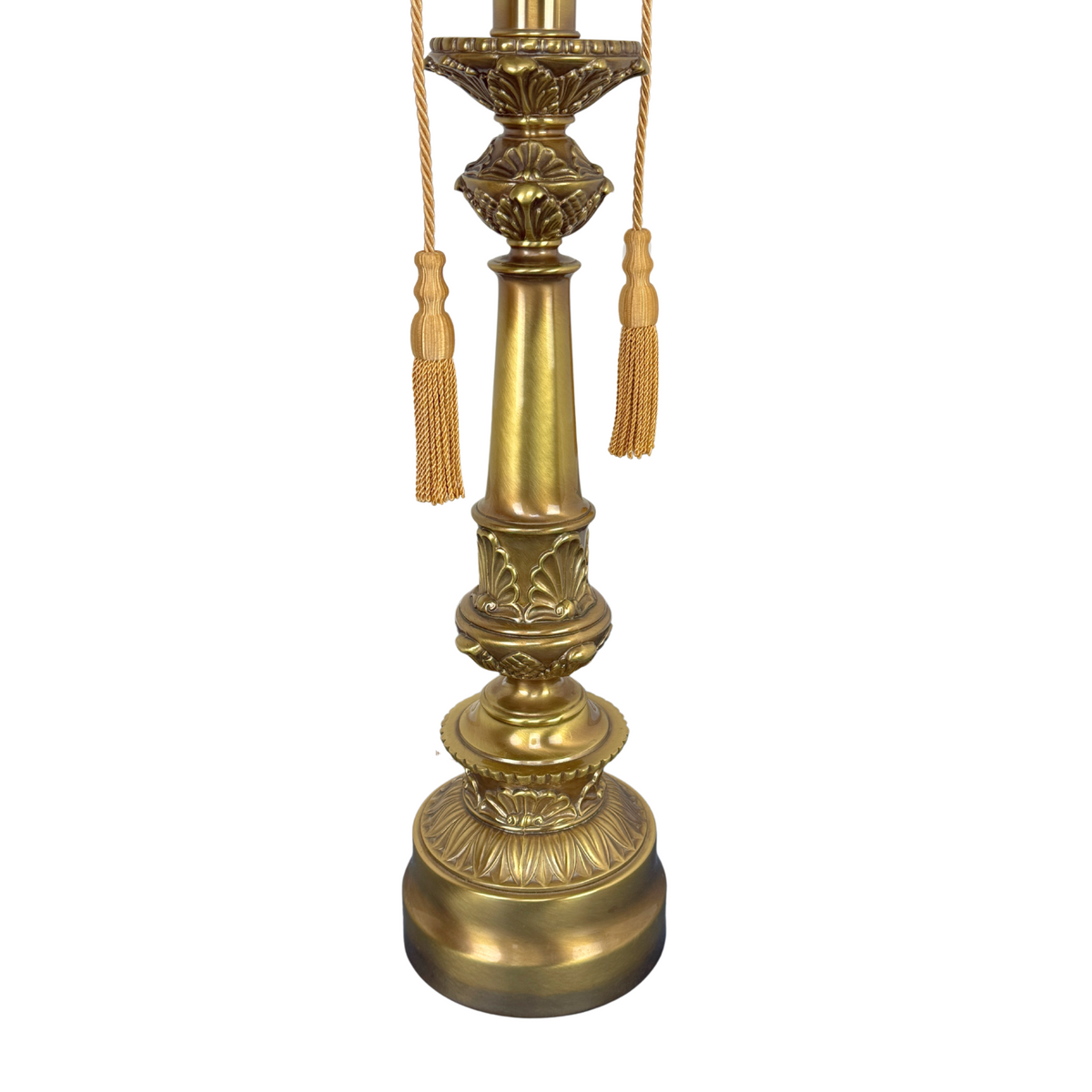3-Light Brushed Brass Torchiere Lamp