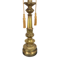 3-Light Brushed Brass Torchiere Lamp