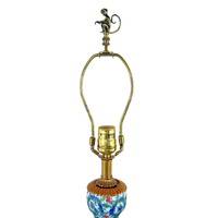 Antique Bohemian-Style Porcelain Candlestick Lamp