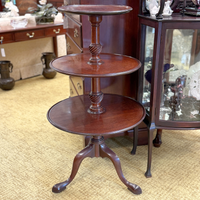 18th Century Chippendale 3-Tier Rotating Dumb Waiter