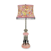 Frederick Cooper Tyndale Pink Marble Regency Lamp w/ Original Shade