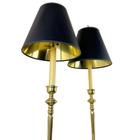 36" Brass Buffet Candlestick Lamps (Pair)