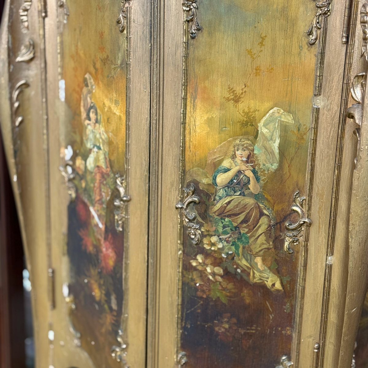 Antique French Sheet Music Cabinet