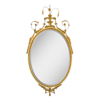 Gilt Neo Classical Beveled Wall Mirror 25x47