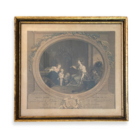 Hand-Colored Fragonard Lithographs by Nicolas de Launay, 18th C. (Pair)