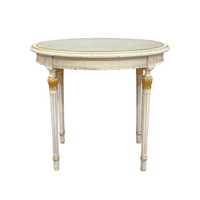 Vintage Hollywood Regency Gilded Oval Side Table