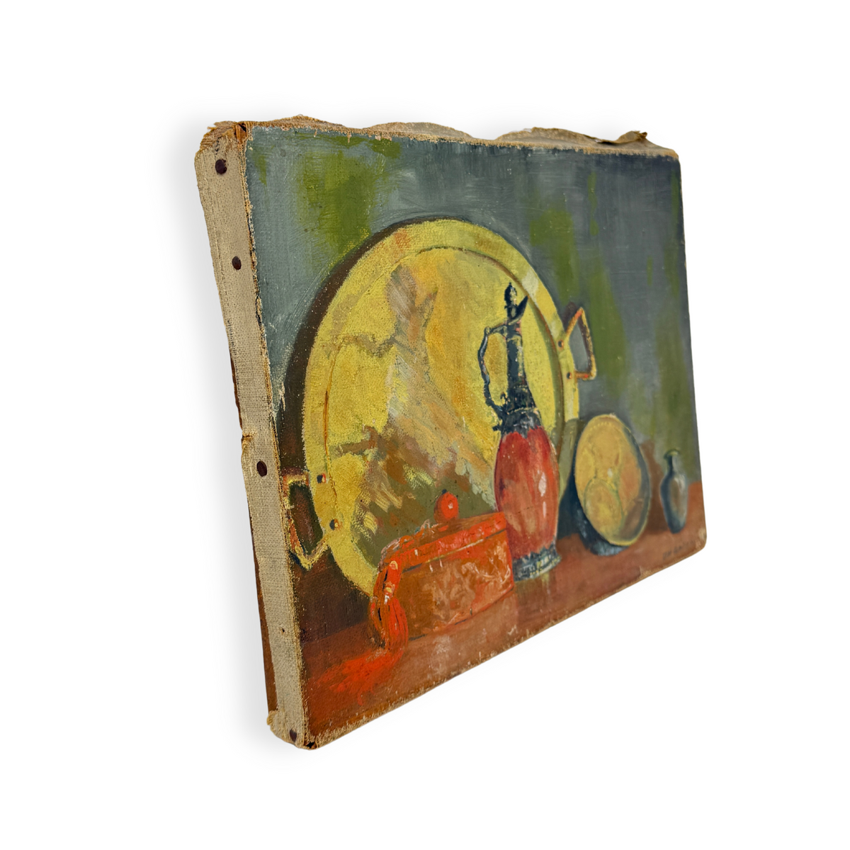 Small Still Life Oil on Canvas, ca. 1920