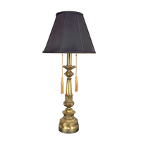 3-Light Brushed Brass Torchiere Lamp