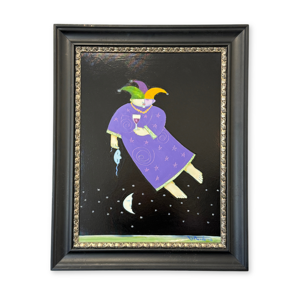 "Vino on High Velvet Dark Night Sky" Oil on Canvas by Martin LaBorde, 2008