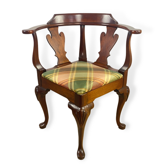 Statesville & Ross Mahogany Queen Anne Corner Chair