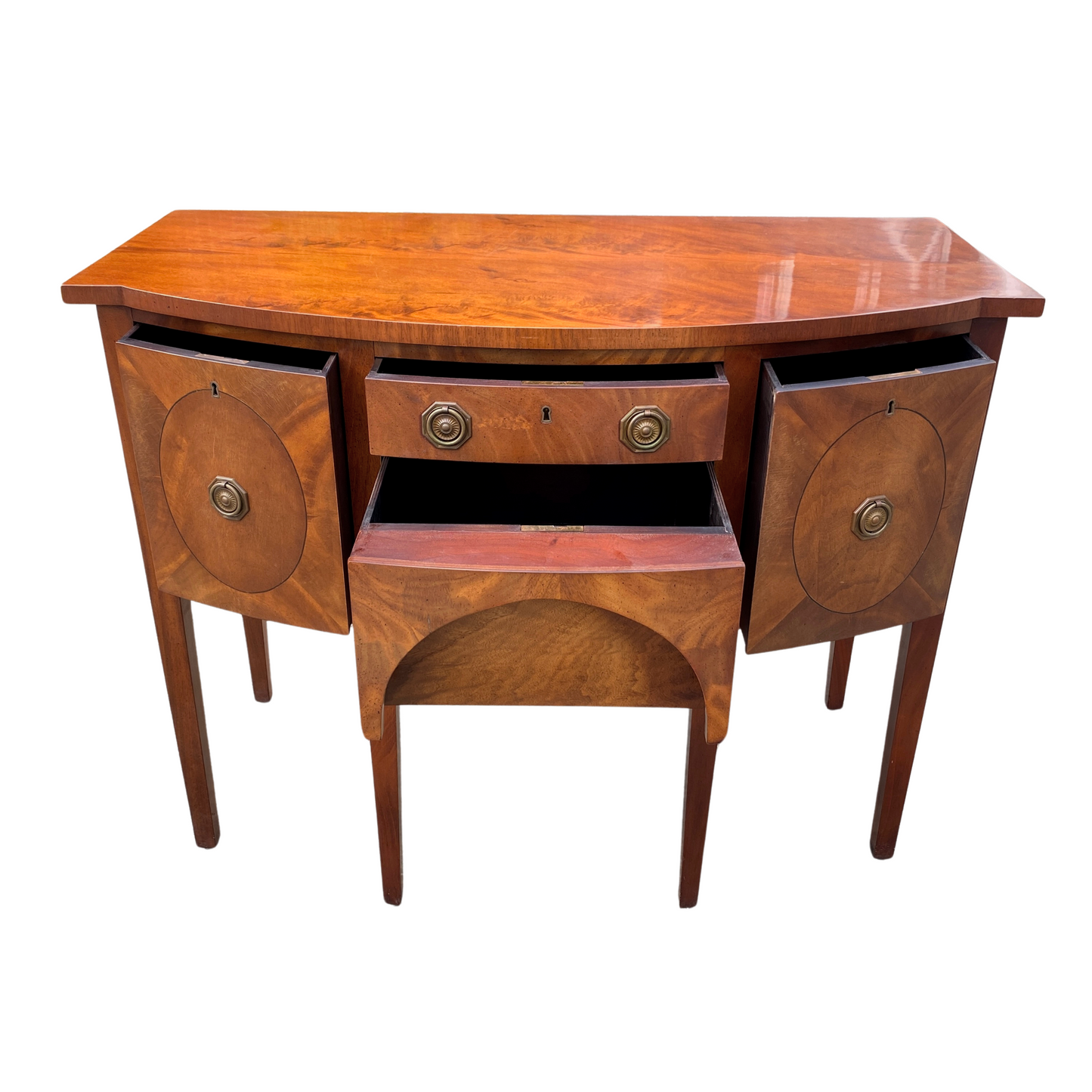 Federal Bow-Front Maple Sideboard