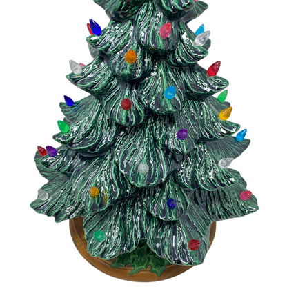 Vintage Nowell's Mold 18" Lighted Ceramic Christmas Tree Lamp