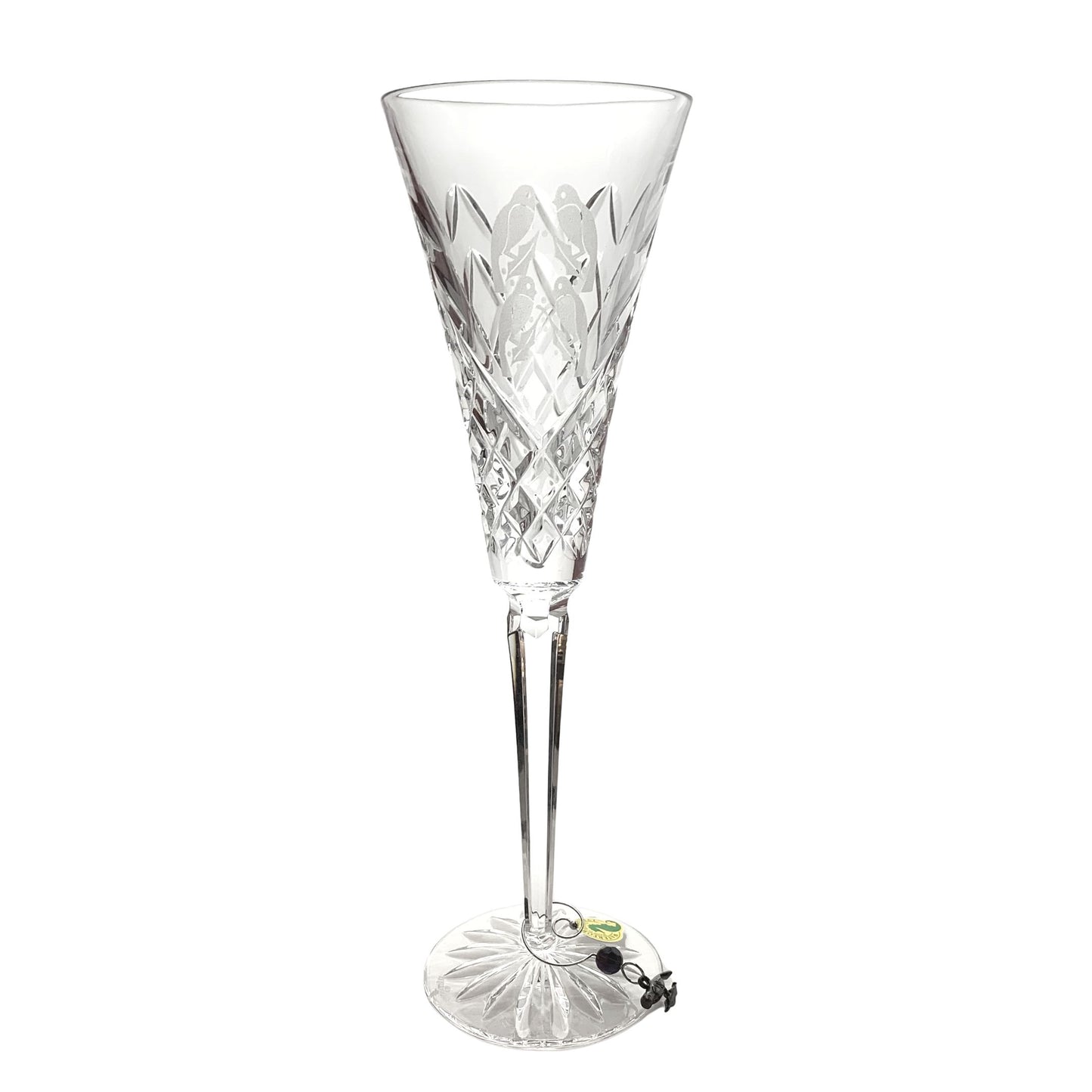Waterford Crystal 12 Days of Christmas #4 Calling Birds Champagne Flute