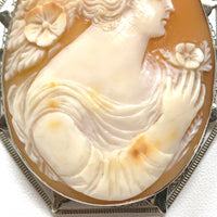 14K Gold Large Antique Cameo Brooch/ Pendant