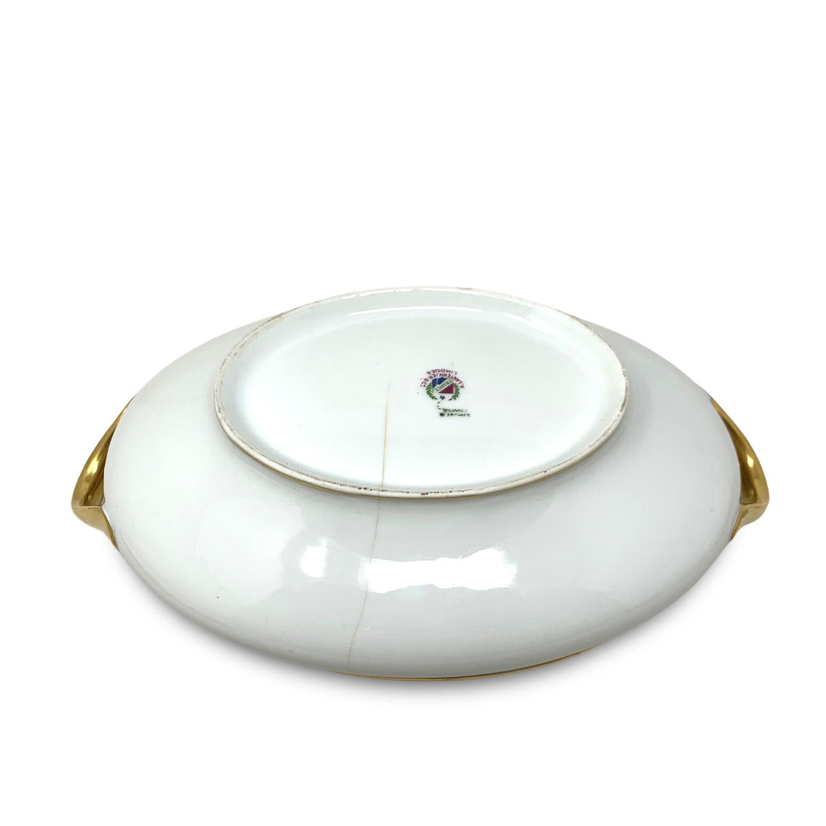Antique A. Lanternier Limoges Porcelain Pair of Covered Vegetable Dishes
