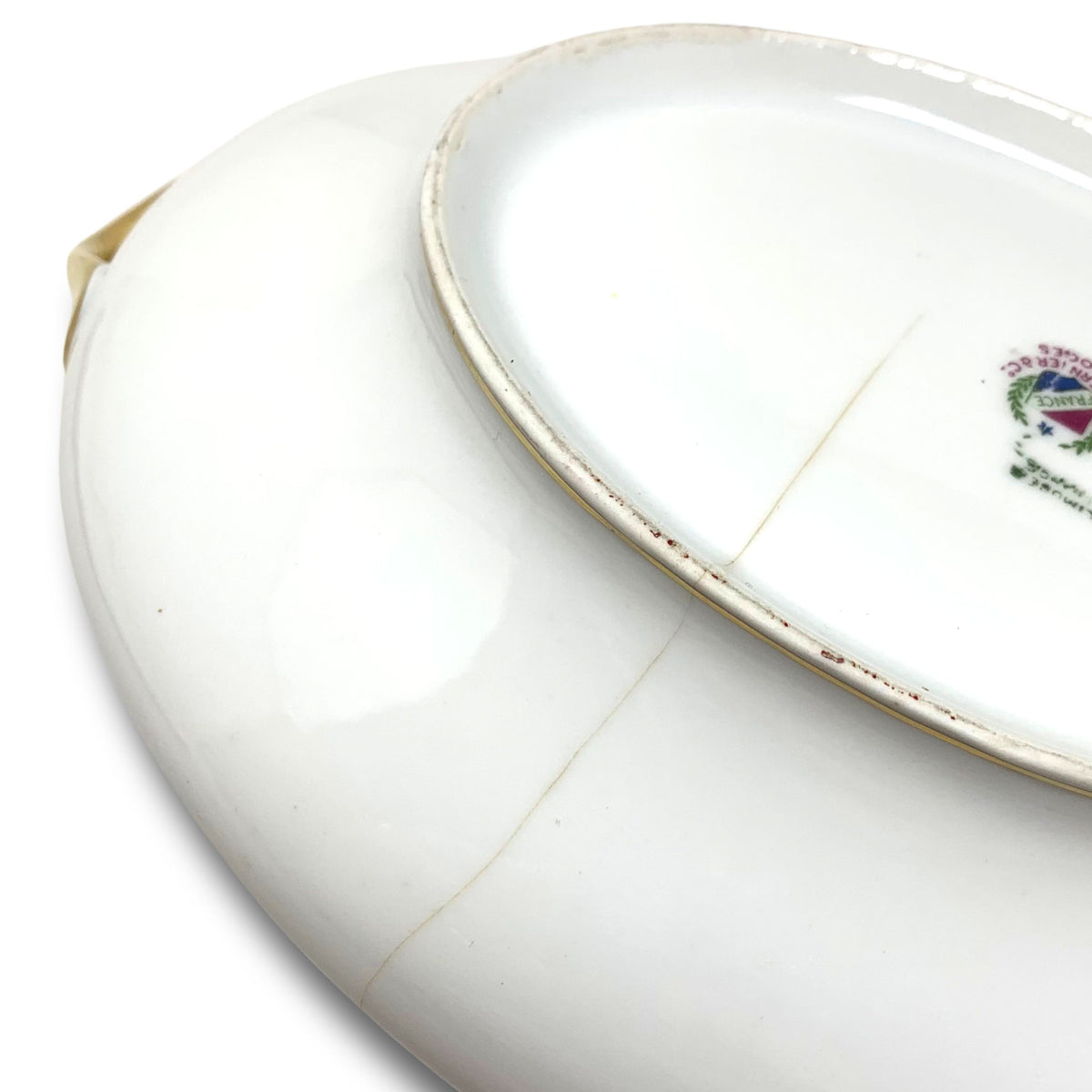 Antique A. Lanternier Limoges Porcelain Pair of Covered Vegetable Dishes