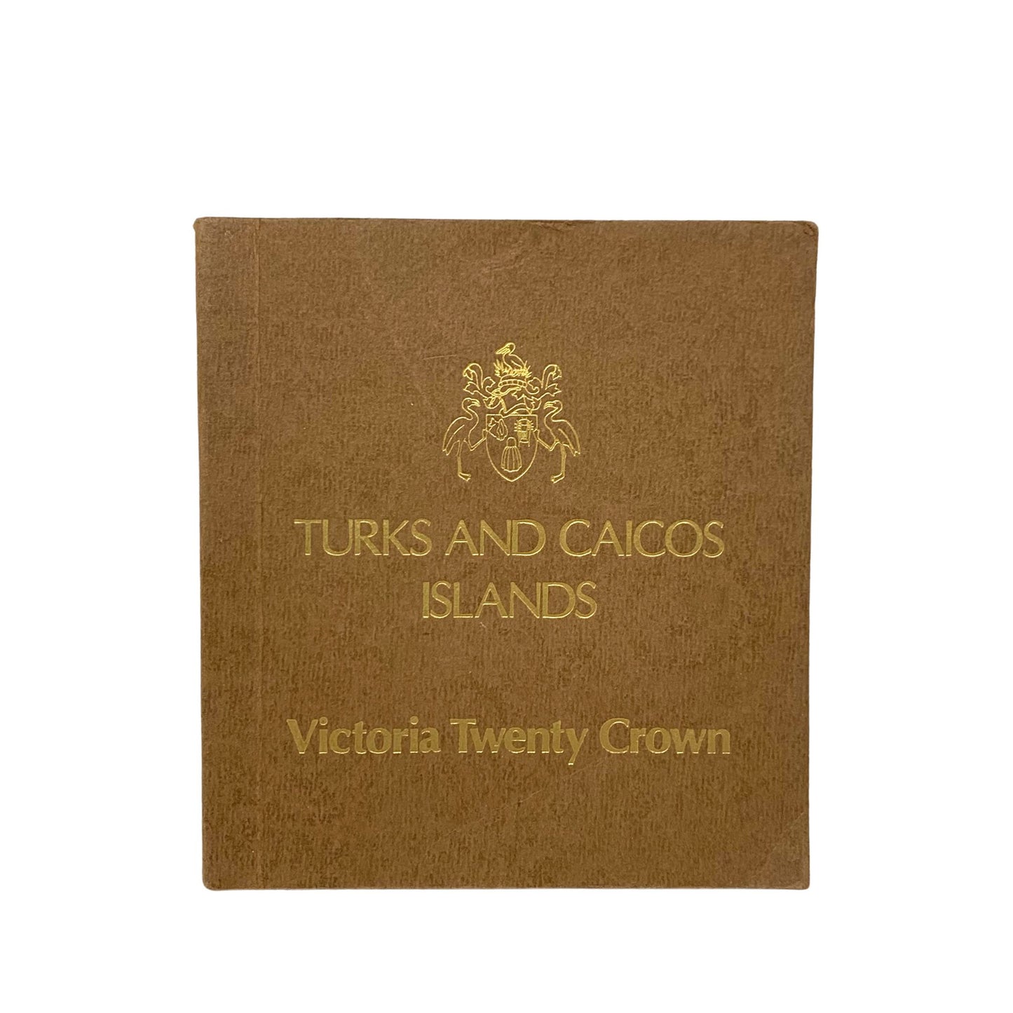 1976 Turks & Caicos 20 Crown Silver BU With Original Book