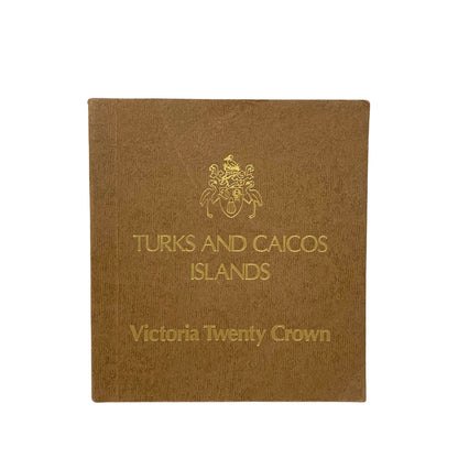 1976 Turks & Caicos 20 Crown Silver BU With Original Book
