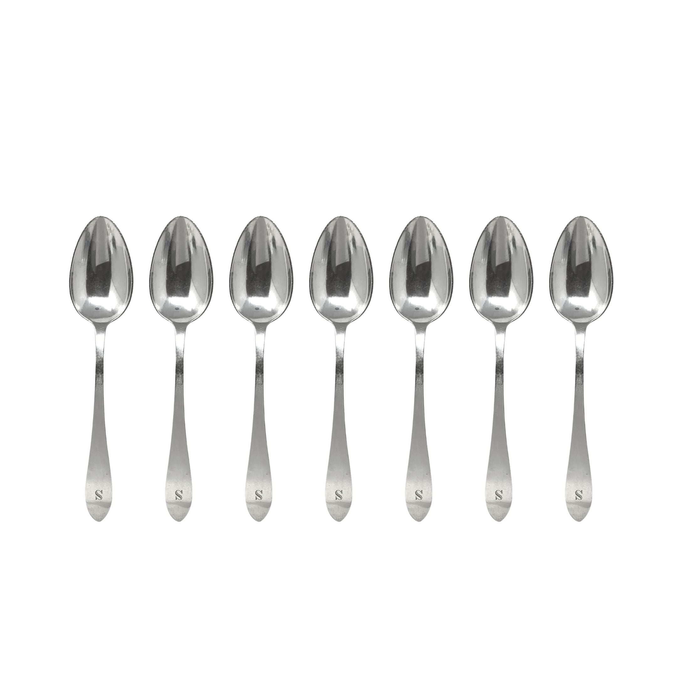 Set of 6 Sterling Silver Vintage Monogrammed popular Teaspoons