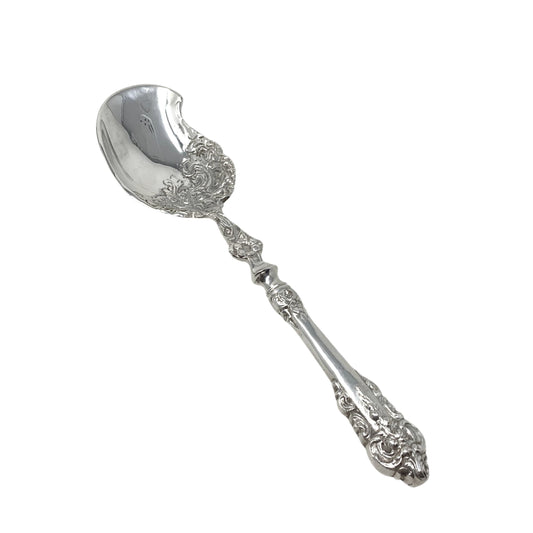 Wallace Grande Baroque Sterling Large Solid Scallop Serving Spoon