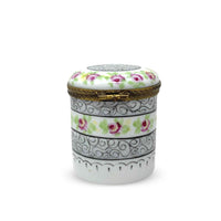 Limoges France Cannister Shaped Trinket Box