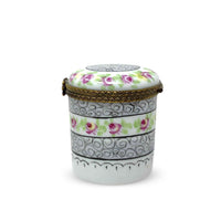 Limoges France Cannister Shaped Trinket Box