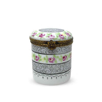 Limoges France Cannister Shaped Trinket Box