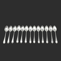Lunt Early American Sterling Silver "H" Monogrammed Demitasse Spoons (13)