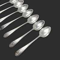 Lunt Early American Sterling Silver "H" Monogrammed Demitasse Spoons (13)