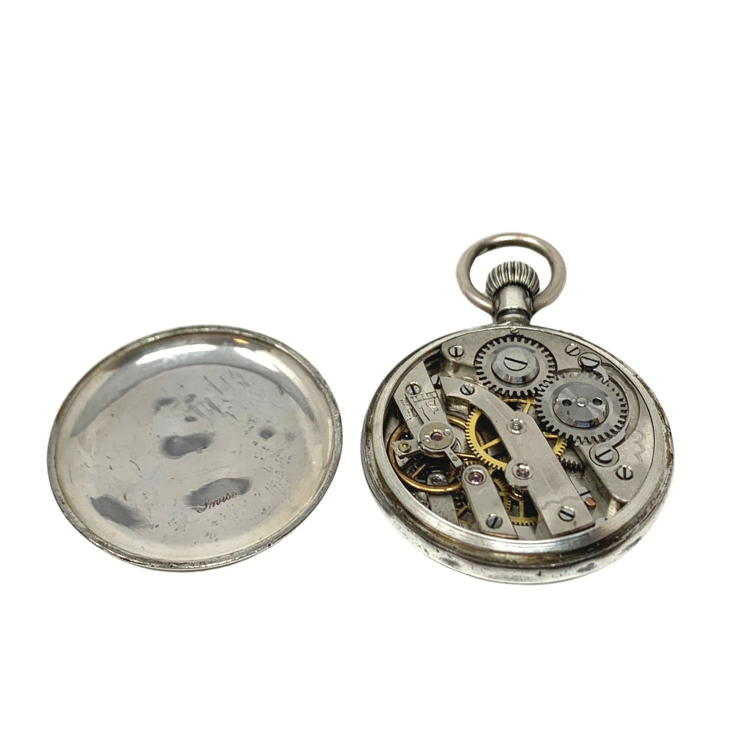 Antique Sterling Swiss Pocket Watch