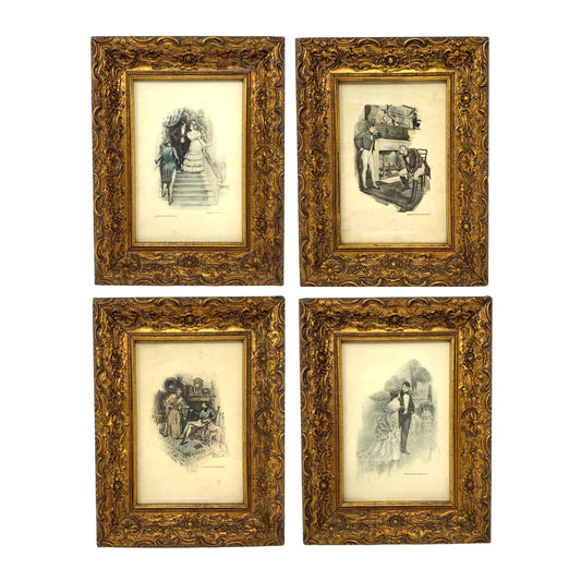 M. Walter Dunne Framed Prints (Set of 4)
