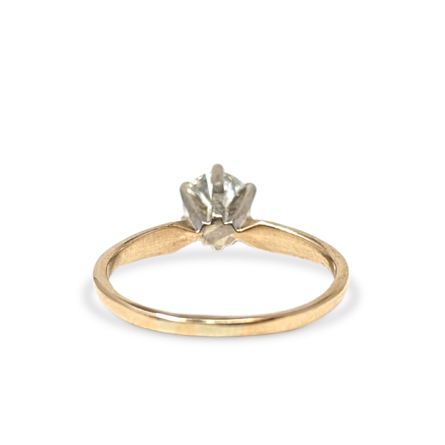 14K Gold 0.58ct Diamond Solitaire Ring - Size 4.25