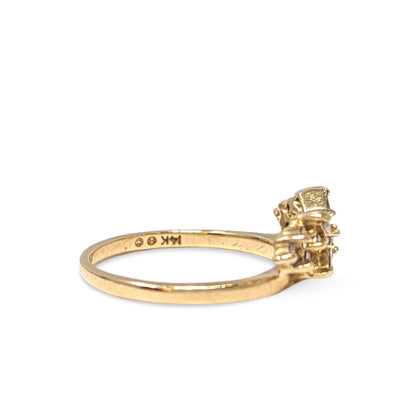 14K Gold .33TCW Diamond Wedding Wrap Ring - Size 5.75