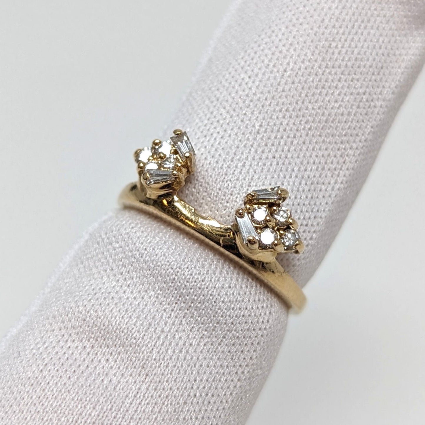 14K Gold .33TCW Diamond Wedding Wrap Ring - Size 5.75