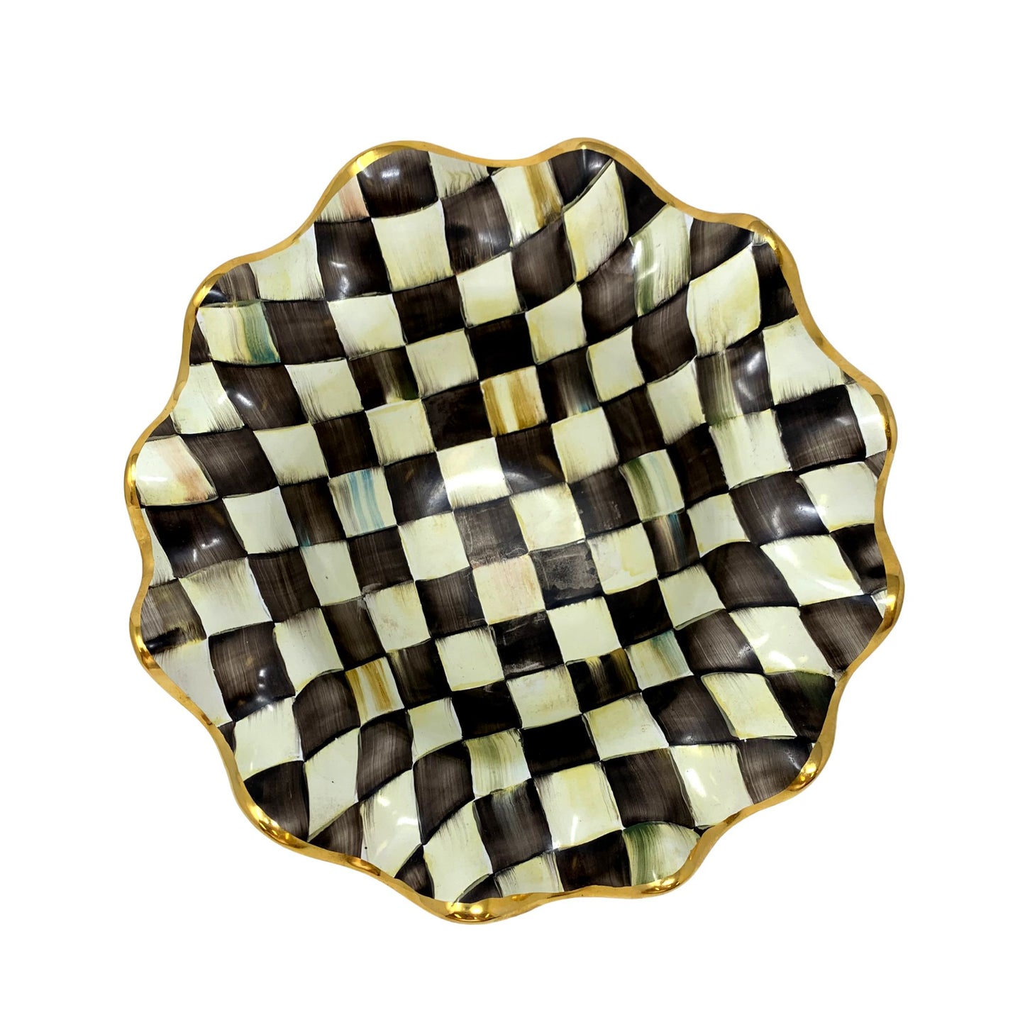 Mackenzie-Childs Courtly Check Fluted Bowl