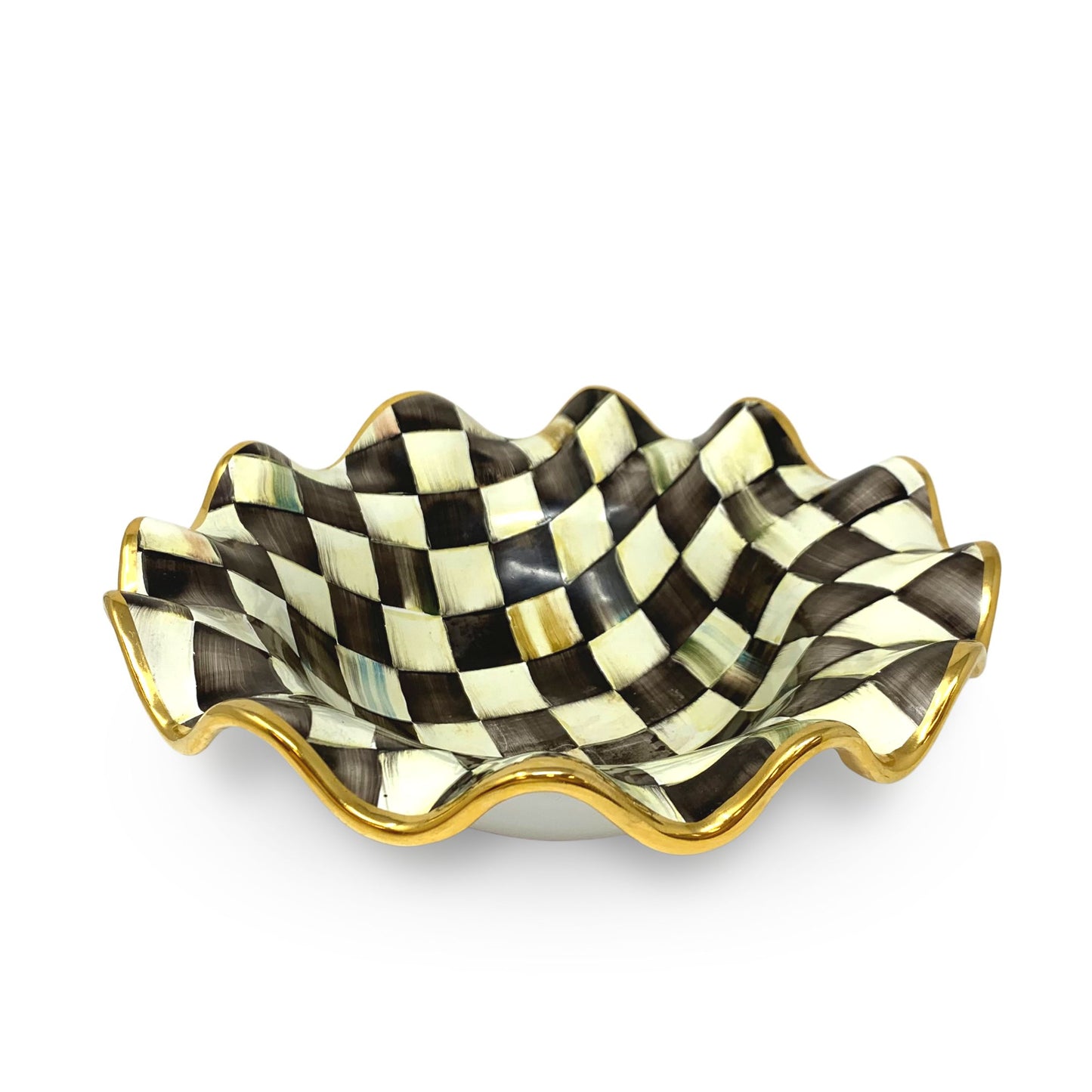 Mackenzie-Childs Courtly Check Fluted Bowl