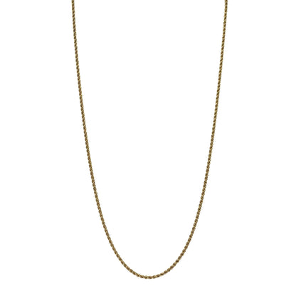Vintage 30” 12K Gold Filled 3mm Rope Necklace