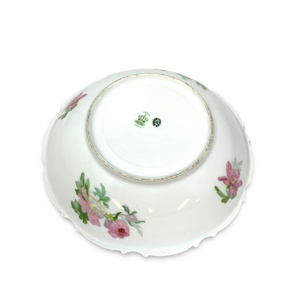 Coronet Limoges Serving Bowl With Roses & Peonies