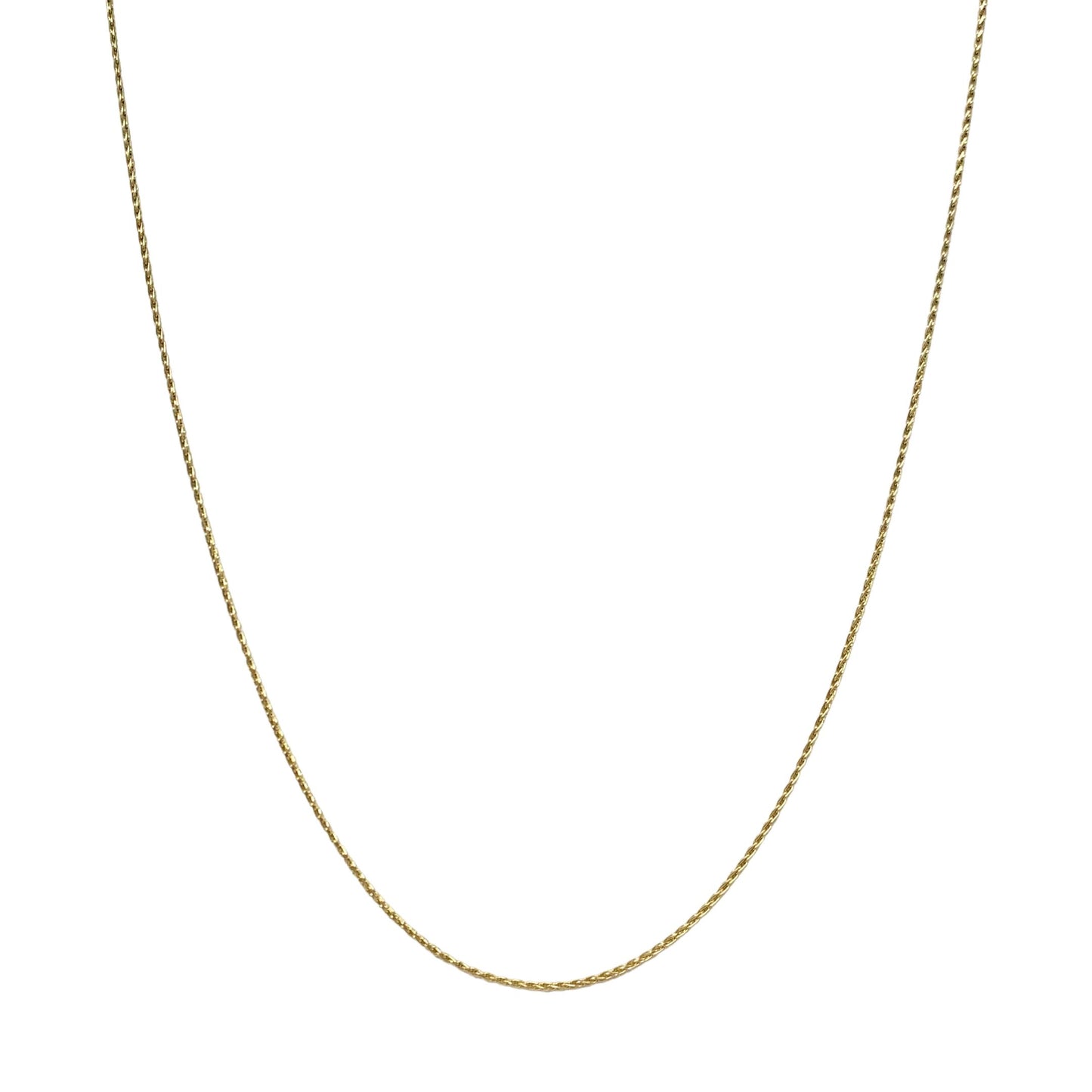 14K Gold 22” Wheat Chain Necklace