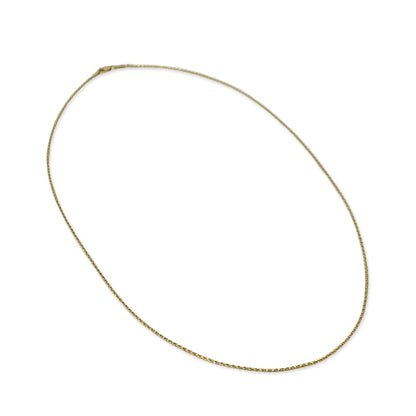 14K Gold 22” Wheat Chain Necklace